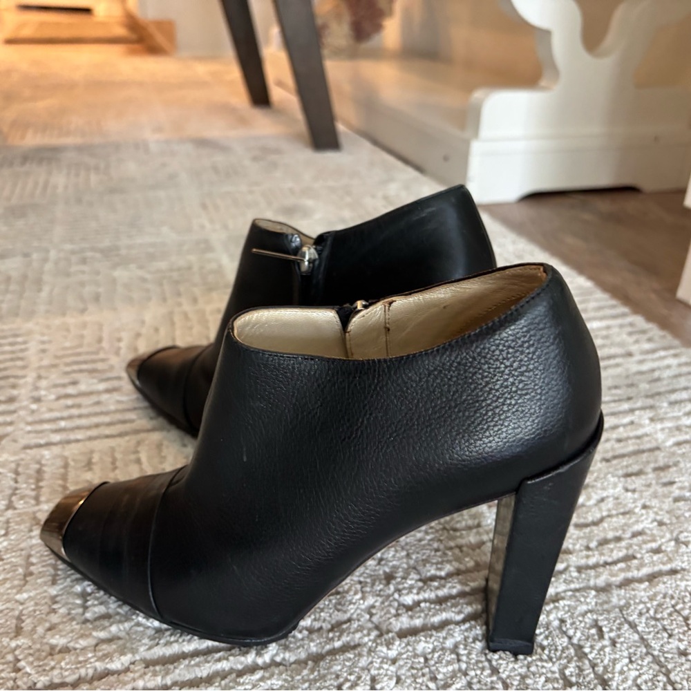 Dior Black Ankle Boots with Silver Accents